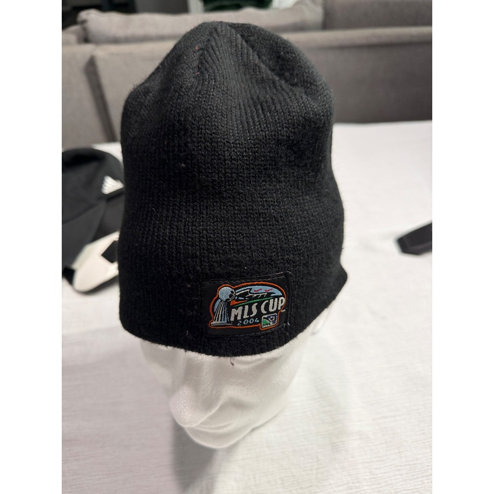 Big Accessories Inc 2004 MLS Cup Soccer Beanie Hat Black Knit Vintage GC04-0107